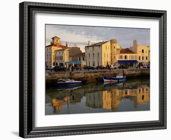 View of the Clemenceau Quay, Port Area, Saint Martin, Ile De Re, Charente Maritime, France, Europe-De Mann Jean-Pierre-Framed Photographic Print