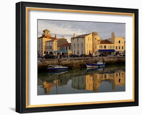 View of the Clemenceau Quay, Port Area, Saint Martin, Ile De Re, Charente Maritime, France, Europe-De Mann Jean-Pierre-Framed Photographic Print