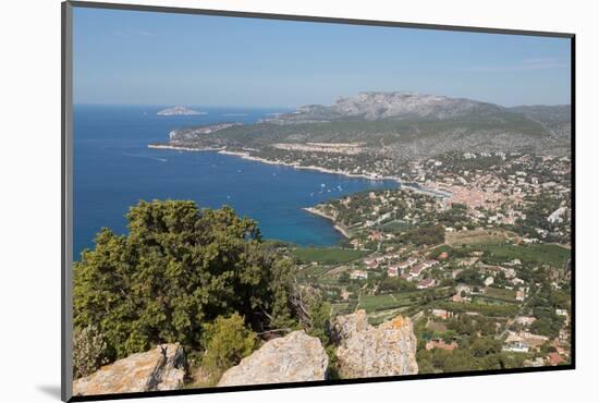 View of the Coastline and the Historic Town of Cassis from a Hilltop, France-Martin Child-Mounted Photographic Print