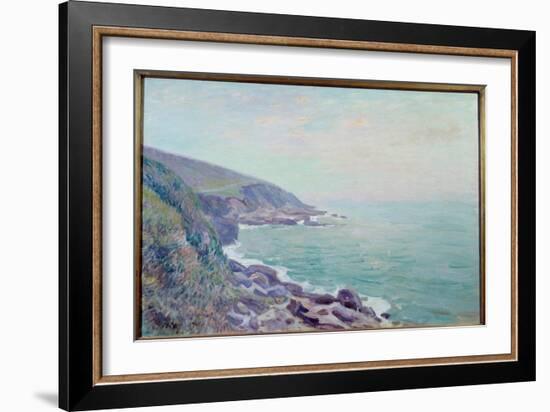 View of the Coasts of Wales in the Mist Painting by Alfred Sisley (1839-1899) 1897 Sun. 0,65X0,92 M-Alfred Sisley-Framed Giclee Print