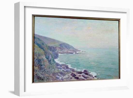 View of the Coasts of Wales in the Mist Painting by Alfred Sisley (1839-1899) 1897 Sun. 0,65X0,92 M-Alfred Sisley-Framed Giclee Print