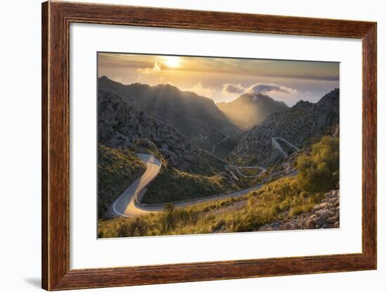 View of the Coll Des Reis, Tramuntana, Majorca, the Balearic Islands, Spain-Rainer Mirau-Framed Photographic Print