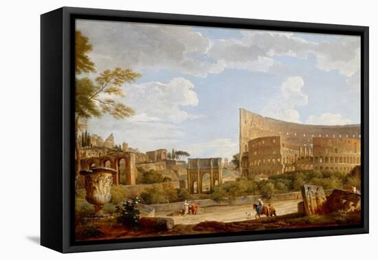 View of the Colosseum, 1735 (Oil on Canvas)-Giovanni Paolo Pannini or Panini-Framed Premier Image Canvas