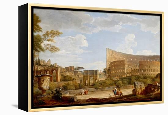 View of the Colosseum, 1735 (Oil on Canvas)-Giovanni Paolo Pannini or Panini-Framed Premier Image Canvas