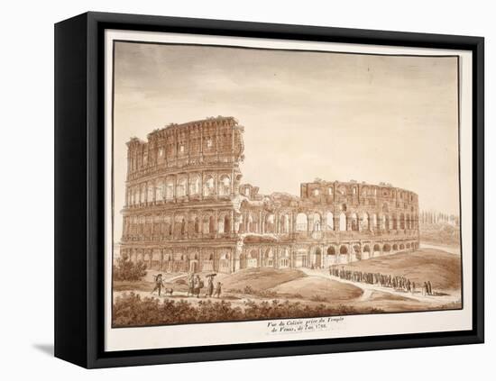 View of the Colosseum from the Temple of Venus, 1833-Agostino Tofanelli-Framed Premier Image Canvas