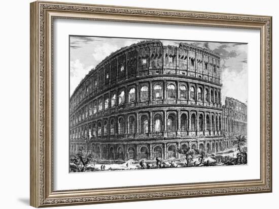 View of the Colosseum, from the 'Views of Rome' Series, C.1760-Giovanni Battista Piranesi-Framed Giclee Print