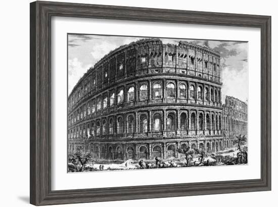 View of the Colosseum, from the 'Views of Rome' Series, C.1760-Giovanni Battista Piranesi-Framed Giclee Print