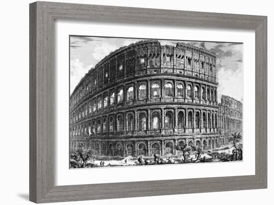 View of the Colosseum, from the 'Views of Rome' Series, C.1760-Giovanni Battista Piranesi-Framed Giclee Print