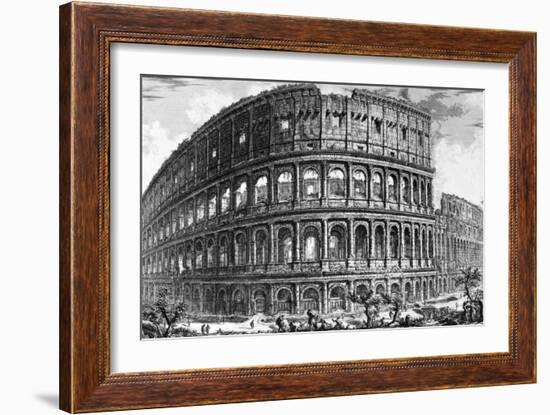 View of the Colosseum, from the 'Views of Rome' Series, C.1760-Giovanni Battista Piranesi-Framed Giclee Print