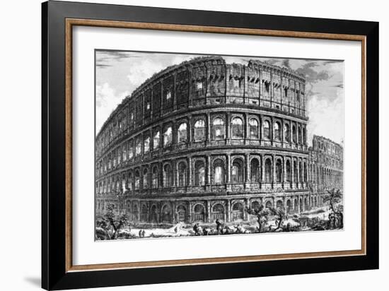 View of the Colosseum, from the 'Views of Rome' Series, C.1760-Giovanni Battista Piranesi-Framed Giclee Print