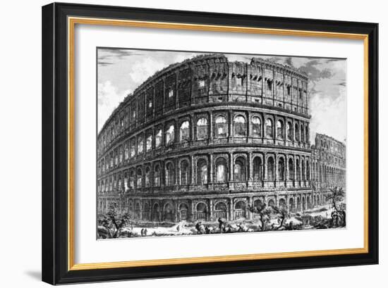 View of the Colosseum, from the 'Views of Rome' Series, C.1760-Giovanni Battista Piranesi-Framed Giclee Print