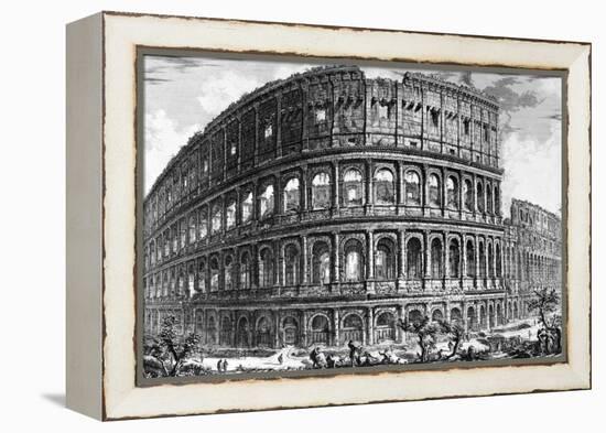 View of the Colosseum, from the 'Views of Rome' Series, C.1760-Giovanni Battista Piranesi-Framed Premier Image Canvas