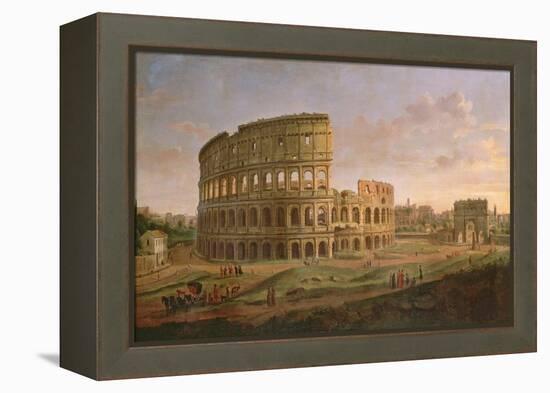View of the Colosseum with the Arch of Constantine, C.1716-Gaspar van Wittel-Framed Premier Image Canvas