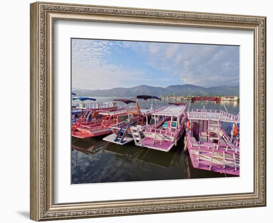 View of the colourful boats in Paraty, State of Rio de Janeiro, Brazil, South America-Karol Kozlowski-Framed Photographic Print