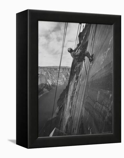View of the Construction of the Glen Canyon Dam-Ralph Crane-Framed Premier Image Canvas