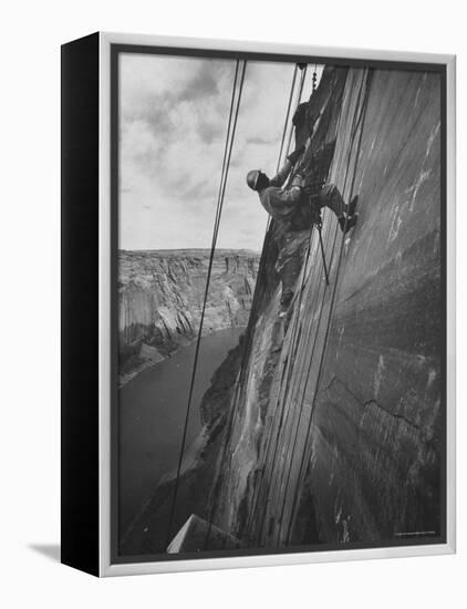 View of the Construction of the Glen Canyon Dam-Ralph Crane-Framed Premier Image Canvas