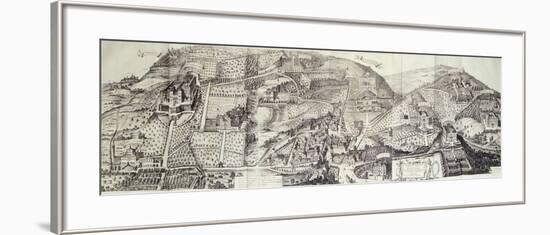 View of the Countryside around Frascati and Villa Mondragone-Matteo Greuter-Framed Giclee Print