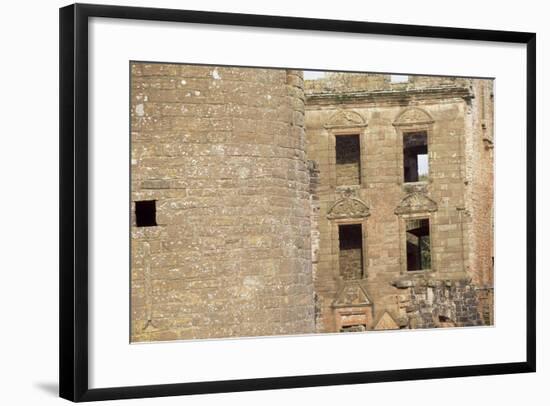 View of the Courtyard of Caerlaverock Castle, Near Dumfries, Dumfries and Galloway-null-Framed Giclee Print