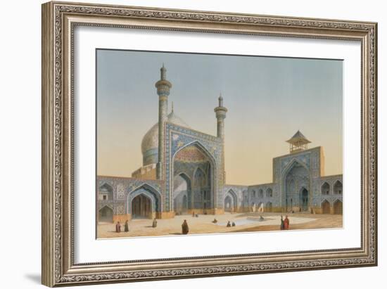 View of the Courtyard of the Mesdjid-I-Shah, Isfahan, from "Modern Monuments of Persia"-Pascal Xavier Coste-Framed Giclee Print