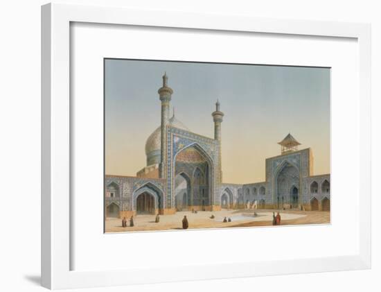 View of the Courtyard of the Mesdjid-I-Shah, Isfahan, from "Modern Monuments of Persia"-Pascal Xavier Coste-Framed Giclee Print