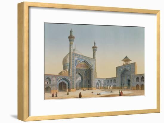 View of the Courtyard of the Mesdjid-I-Shah, Isfahan, from "Modern Monuments of Persia"-Pascal Xavier Coste-Framed Giclee Print