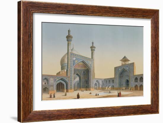 View of the Courtyard of the Mesdjid-I-Shah, Isfahan, from "Modern Monuments of Persia"-Pascal Xavier Coste-Framed Giclee Print