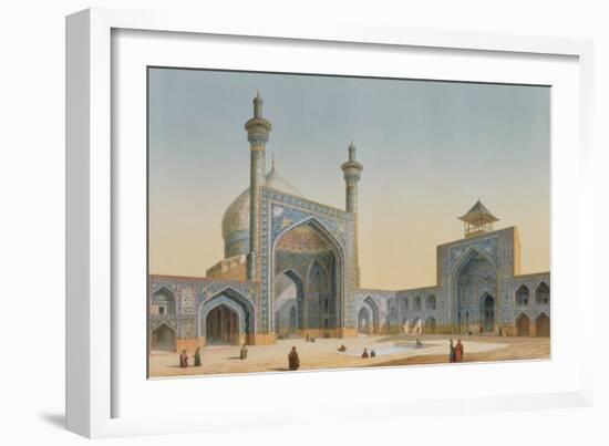 View of the Courtyard of the Mesdjid-I-Shah, Isfahan, from "Modern Monuments of Persia"-Pascal Xavier Coste-Framed Giclee Print