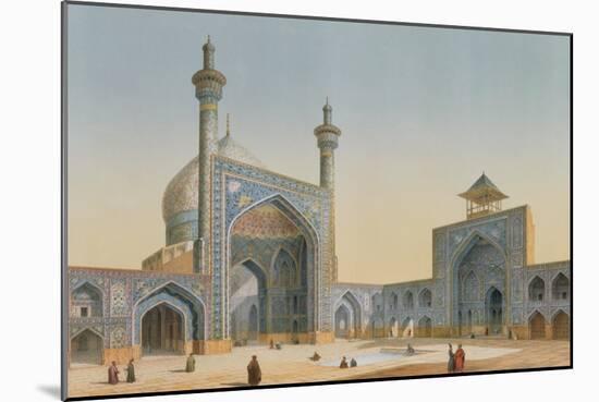 View of the Courtyard of the Mesdjid-I-Shah, Isfahan, from "Modern Monuments of Persia"-Pascal Xavier Coste-Mounted Giclee Print