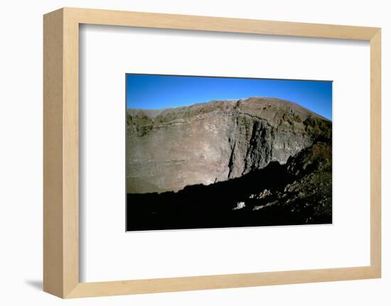 View of the crater of Mt Vesuvius. Artist: Unknown-Unknown-Framed Photographic Print