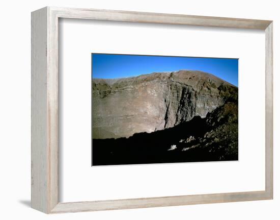 View of the crater of Mt Vesuvius. Artist: Unknown-Unknown-Framed Photographic Print