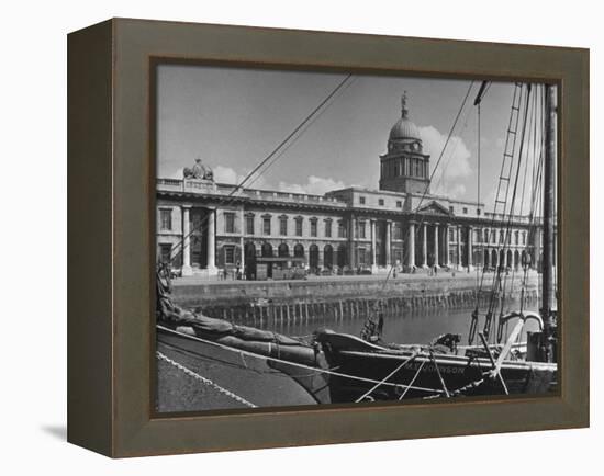 View of the Customs House in Dublin-Hans Wild-Framed Premier Image Canvas