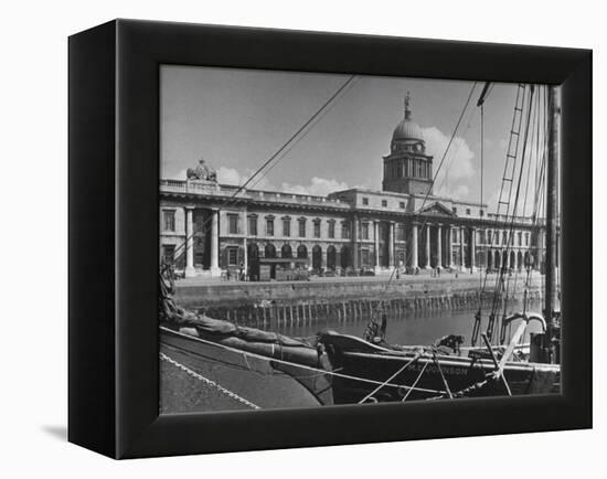 View of the Customs House in Dublin-Hans Wild-Framed Premier Image Canvas