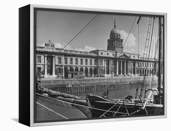 View of the Customs House in Dublin-Hans Wild-Framed Premier Image Canvas