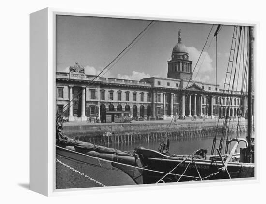 View of the Customs House in Dublin-Hans Wild-Framed Premier Image Canvas
