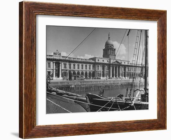 View of the Customs House in Dublin-Hans Wild-Framed Photographic Print