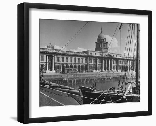 View of the Customs House in Dublin-Hans Wild-Framed Photographic Print