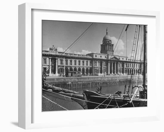 View of the Customs House in Dublin-Hans Wild-Framed Photographic Print