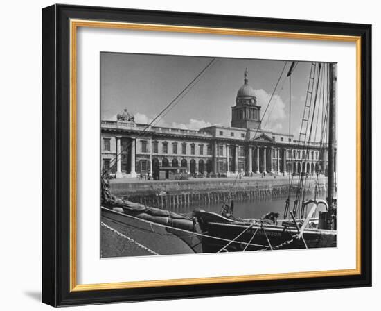 View of the Customs House in Dublin-Hans Wild-Framed Photographic Print