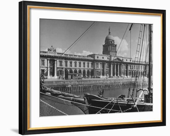 View of the Customs House in Dublin-Hans Wild-Framed Photographic Print