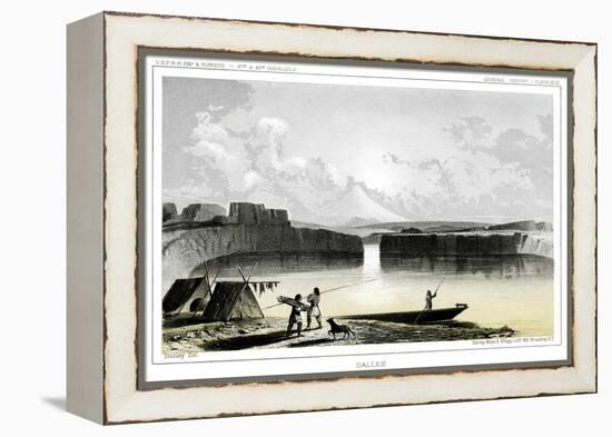 View of the Dalles River on 12 November 1853-Thomas H. Ford-Framed Premier Image Canvas