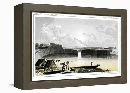 View of the Dalles River on 12 November 1853-Thomas H. Ford-Framed Premier Image Canvas