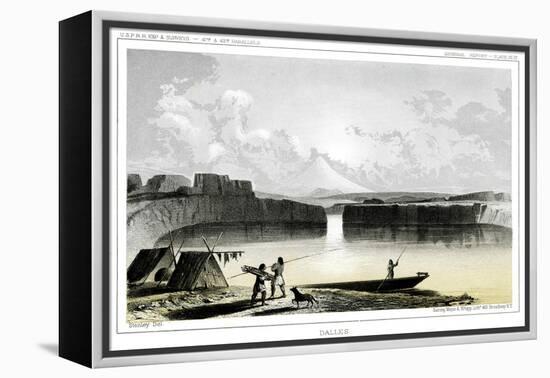 View of the Dalles River on 12 November 1853-Thomas H. Ford-Framed Premier Image Canvas