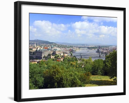 View of the Danube River, Budapest, Hungary-Miva Stock-Framed Photographic Print