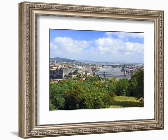 View of the Danube River, Budapest, Hungary-Miva Stock-Framed Photographic Print