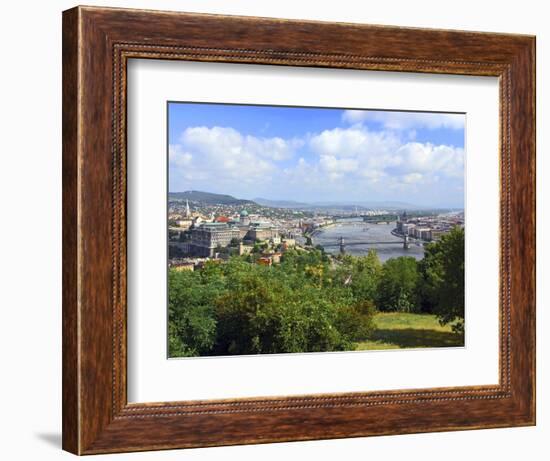 View of the Danube River, Budapest, Hungary-Miva Stock-Framed Photographic Print