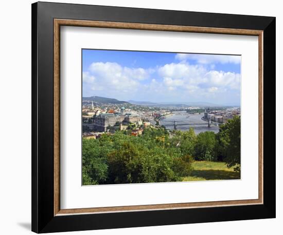 View of the Danube River, Budapest, Hungary-Miva Stock-Framed Photographic Print