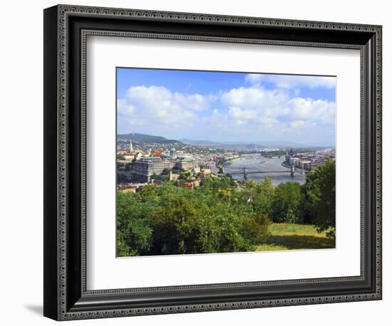 View of the Danube River, Budapest, Hungary-Miva Stock-Framed Photographic Print