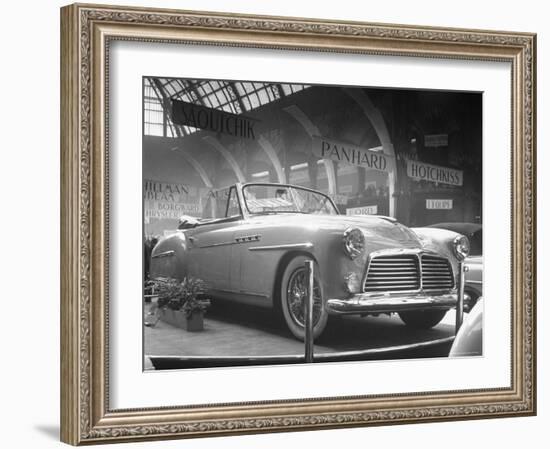 View of the Delahaye, Seen at the Paris Auto Show-Gordon Parks-Framed Photographic Print