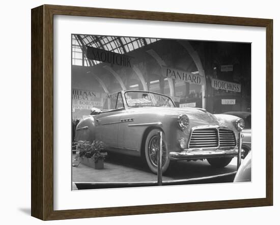 View of the Delahaye, Seen at the Paris Auto Show-Gordon Parks-Framed Photographic Print