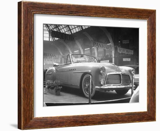 View of the Delahaye, Seen at the Paris Auto Show-Gordon Parks-Framed Photographic Print